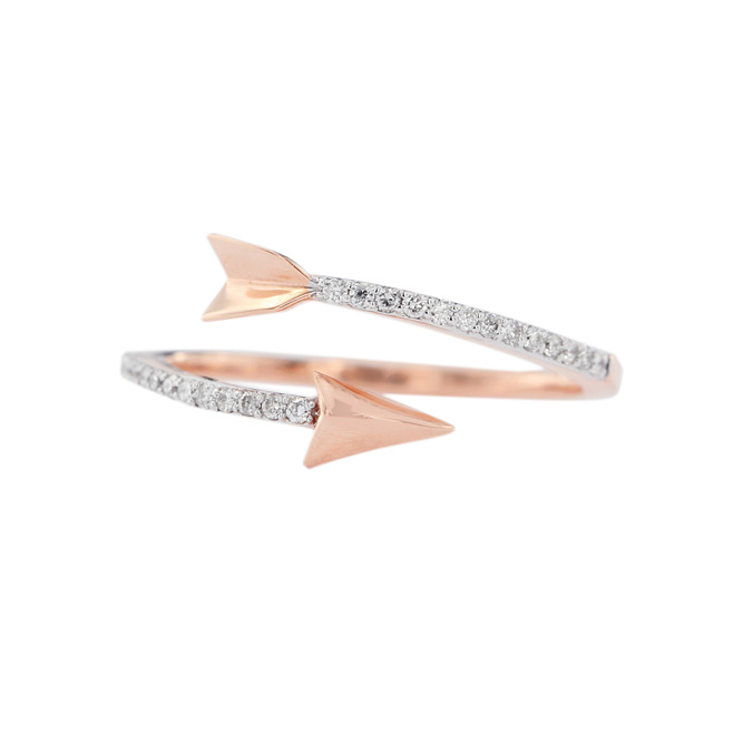 1R161220-8 Custom Diamond Arrow Ring